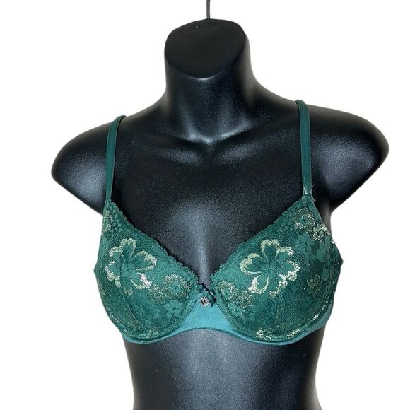 Victoria's Secret Other - Victoria’s Secret lined Demi lace shimmer floral fairy coquette 32C